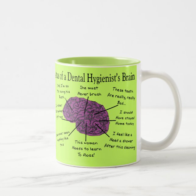 Atlas of a Dental Hygienist's Brain Two-Tone Coffee Mug (Right)