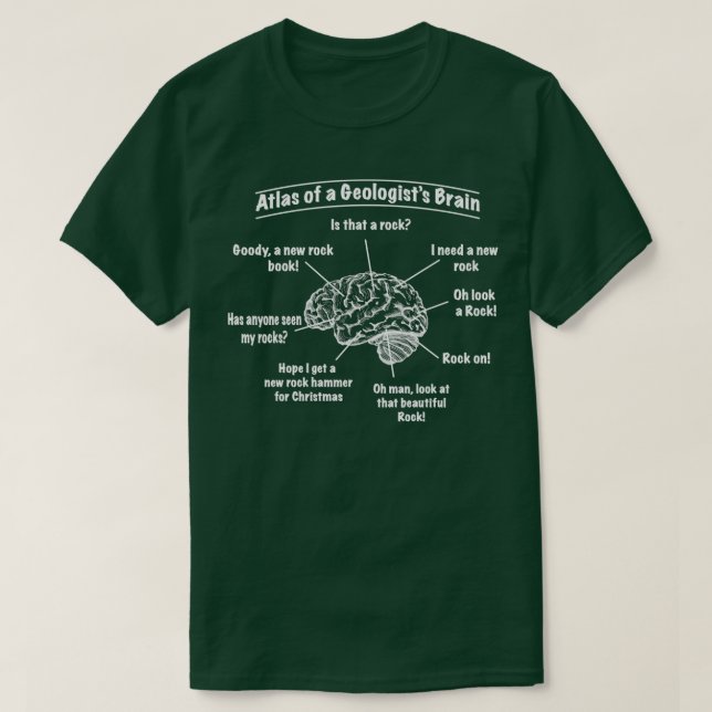 Atlas of a Geologist Brain T-Shirt (Design Front)
