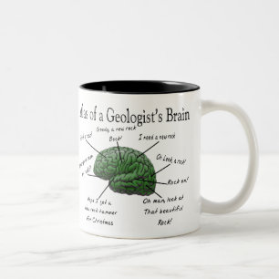 Atlas of a Geologist's Brain Funny Gifts Two-Tone Coffee Mug