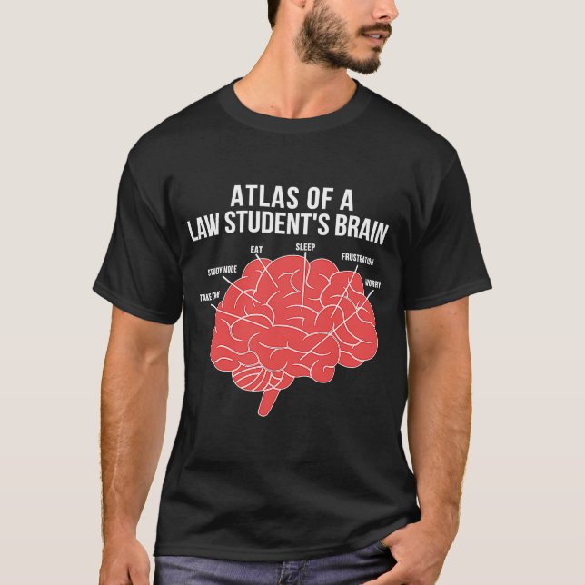Atlas Of A Law Student Brain Law School Lawyer To  T-Shirt (Front)