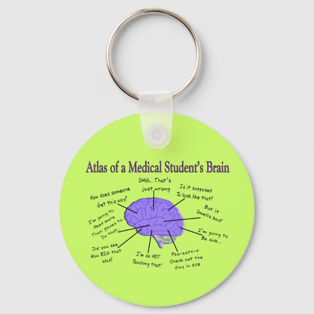 Atlas of a Medical Student's Brain #2 Key Ring (Front)
