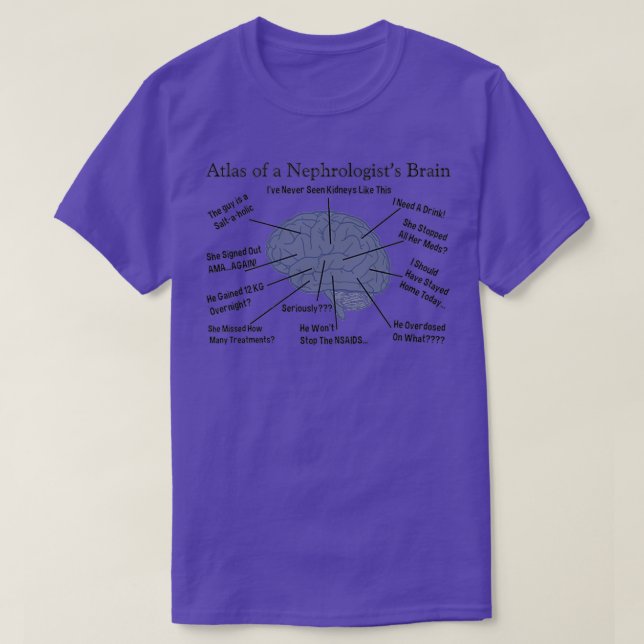 Atlas of a Nephrologistx27s Brain 1 T-Shirt (Design Front)