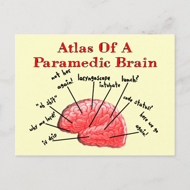 Atlas of a Paramedic Brain Postcard (Front)