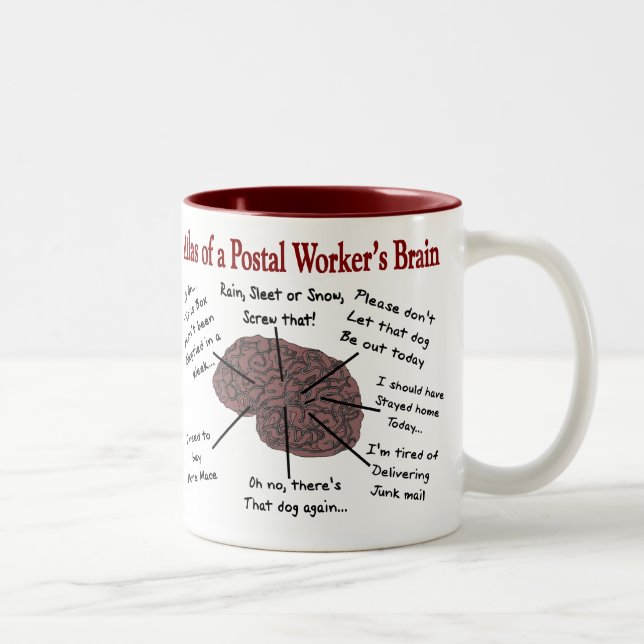 Atlas of a Postal Worker's Brain Two-Tone Coffee Mug (Right)
