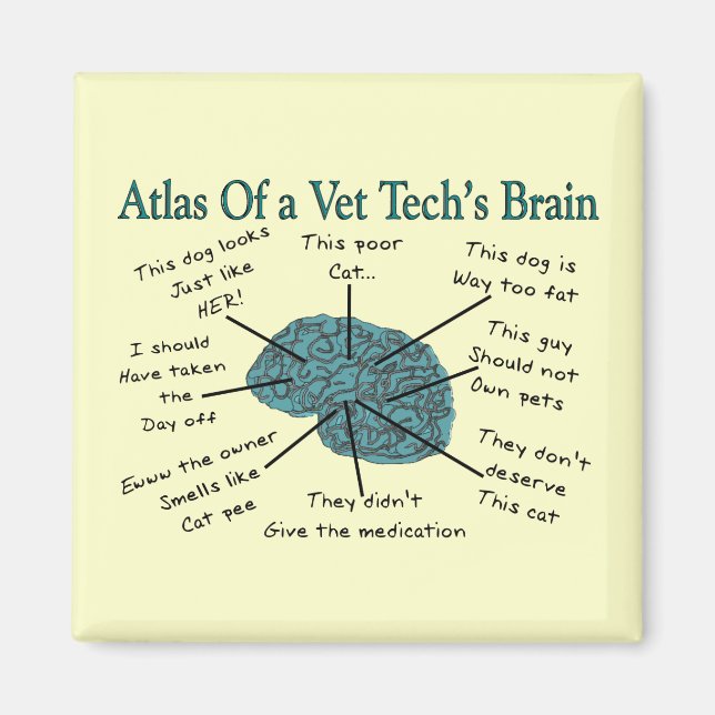 Atlas of a Vet Tech's Brain Magnet (Front)