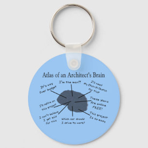 Atlas of an Architect's Brain Key Ring