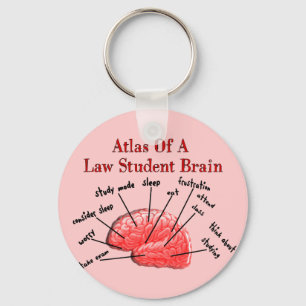 Atlas of Law Student Brain Key Ring