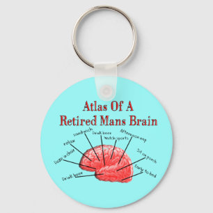 Atlas of Retired Mans Brain Key Ring