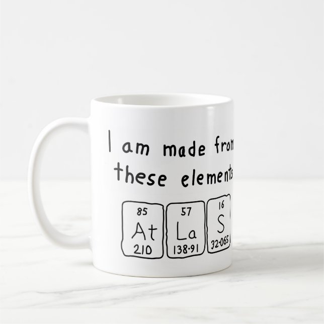 Atlas periodic table name mug (Left)