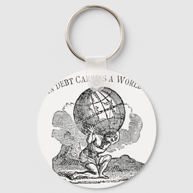Atlas Shrugged / Debt Quote Key Ring (Front)