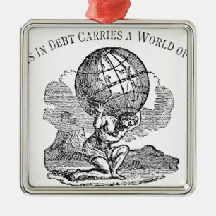 Atlas Shrugged / Debt Quote Metal Tree Decoration