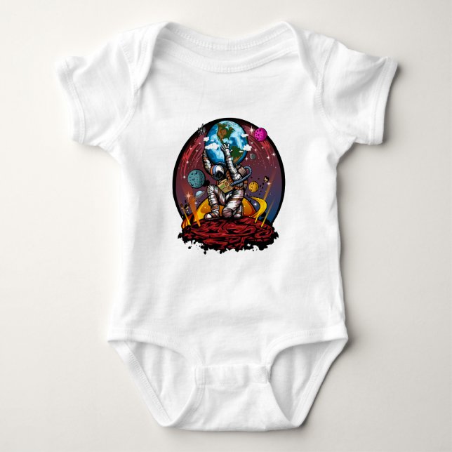 Atlas Space Man Baby Bodysuit (Front)