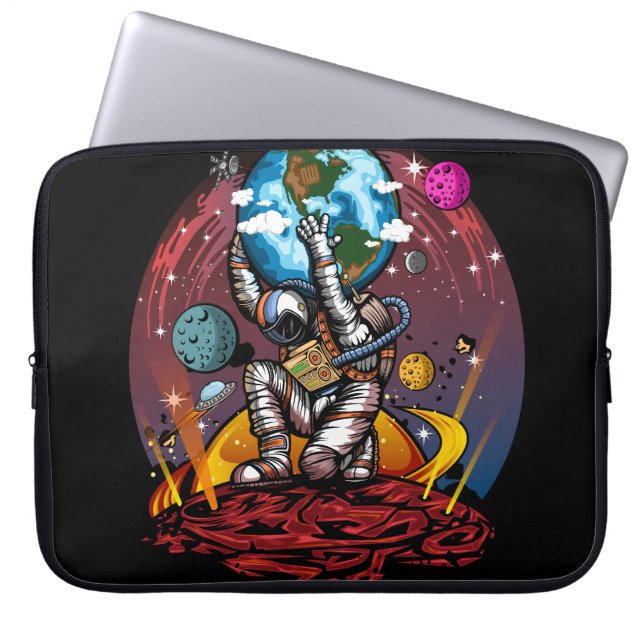 Atlas Space Man Laptop Sleeve (Front)