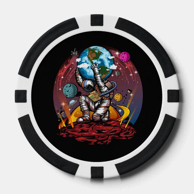Atlas Space Man Poker Chips (Front)