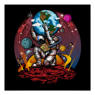 Atlas Space Man Poster