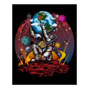 Atlas Space Man Poster