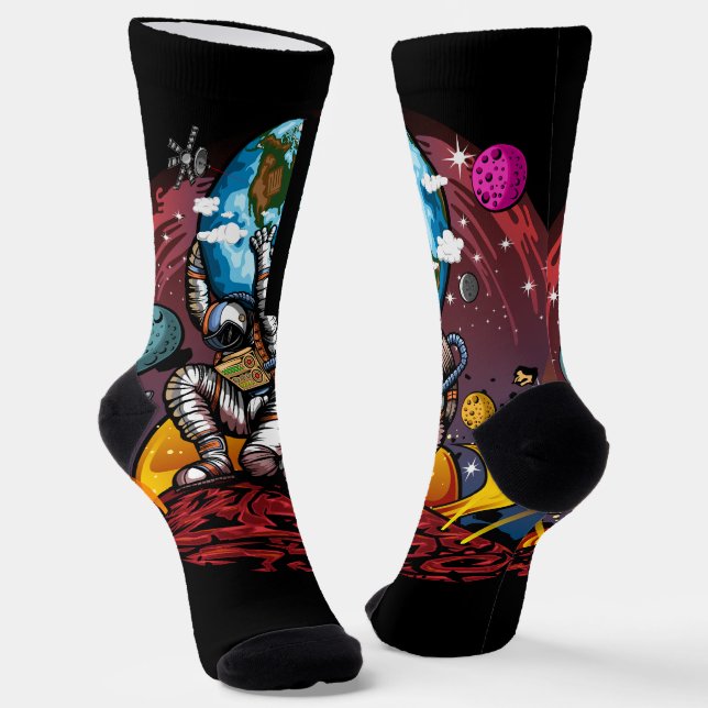 Atlas Space Man Socks (Angled)