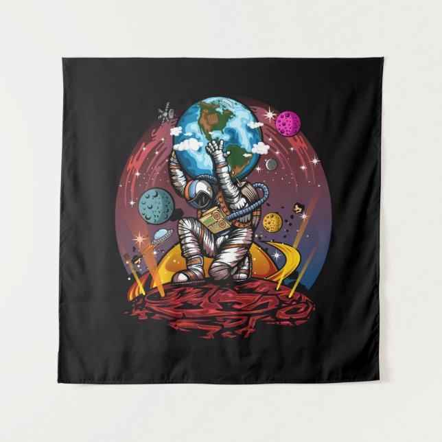 Atlas Space Man Tapestry (Front)