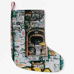 ATM MACHINE WITH GRAFFITI SMALL CHRISTMAS STOCKING