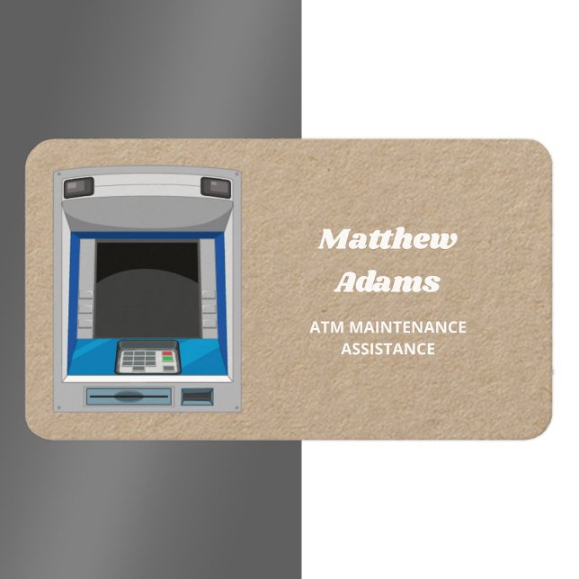 ATM Maintenance Kraft Business Card (Creator Uploaded)