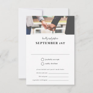 Atmosphere Photo Reply with Meal Choice RSVP Card