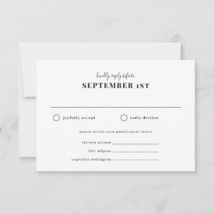 Atmosphere Reply with Meal Choice RSVP Card
