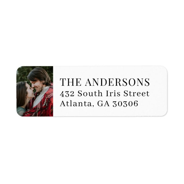 Atmosphere Wedding Suite Photo Return Address Label (Front)