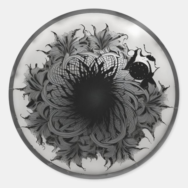Atmospheric Abstraction Classic Round Sticker (Front)