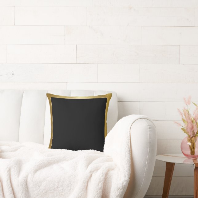 Atmospheric Black with Gold Border  Cushion (Couch)