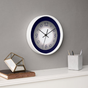 Atmospheric Blue and White Wall Clock