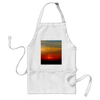 Atmospheric Sky, sunset, birds, beautiful photo Standard Apron