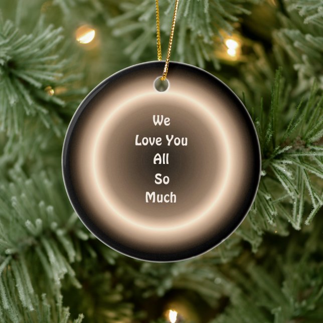 Atmospheric Tan /Cream Circle  Christmas Ornament  (Tree)