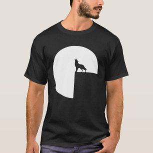 Atmospheric Wolf Howling at the Full Moon  1 T-Shirt