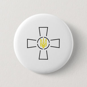 Ato Cross Tryzub Ukraine Volodymyr Zelensky 6 Cm Round Badge