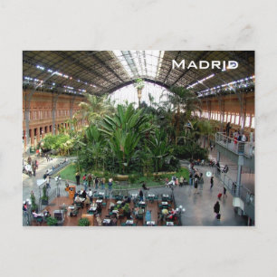 Atocha railroad station postcard