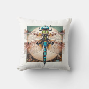 Atoconeura Dragonfly 150624IREF122 - Watercolor Cushion
