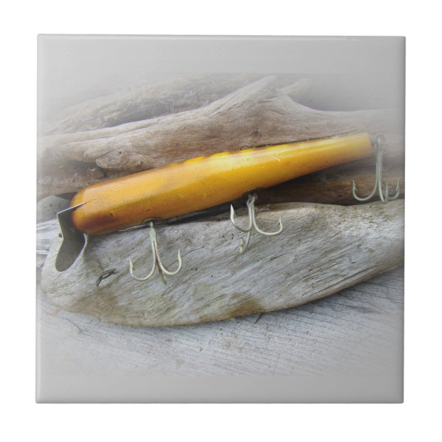 Atom A40 Vintage Saltwater Fishing Lure Ceramic Tile (Front)
