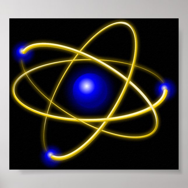 Atom atom , physics , particle , science , matter poster (Front)