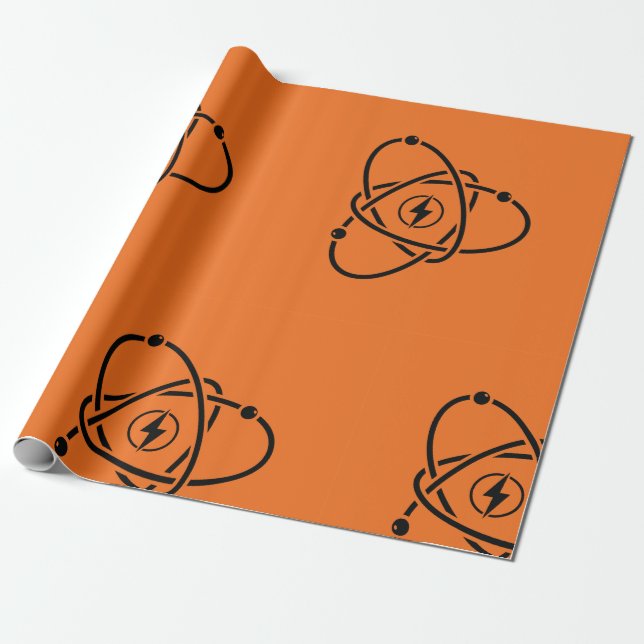 Atom Energy Icon Wrapping Paper (Unrolled)