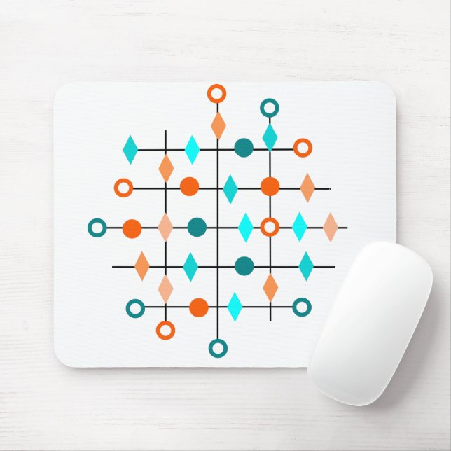 Atom Grid  Mouse Pad (With Mouse)