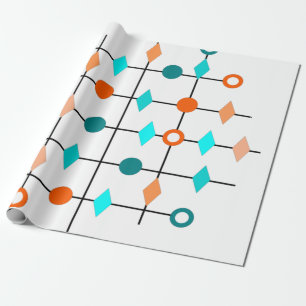 Atom Grid Wrapping Paper