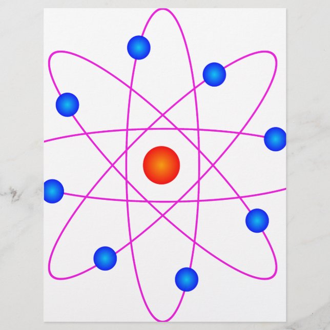 atom model vector clipart (Front)