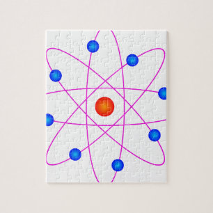 atom model vector clipart jigsaw puzzle