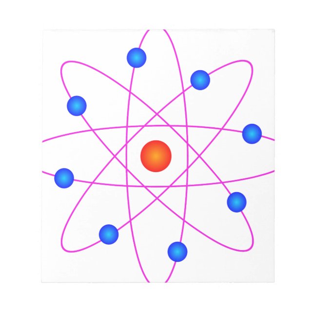 atom model vector clipart notepad (Front)