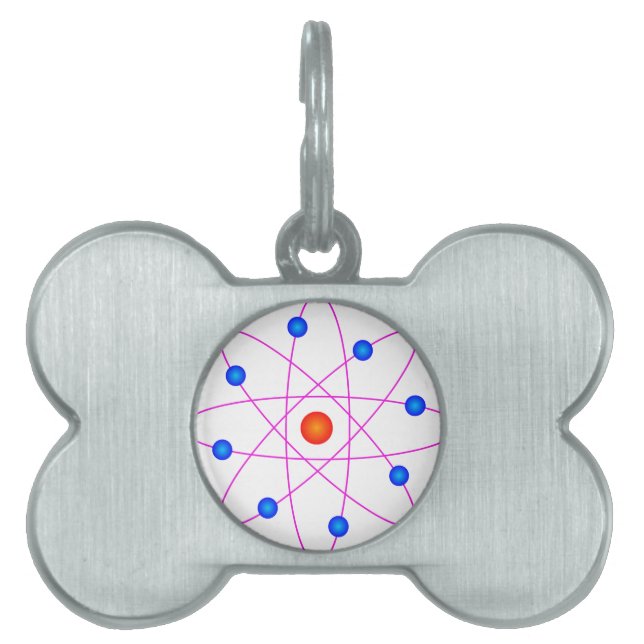 atom model vector clipart pet ID tag (Front)