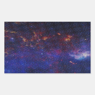 Atom Pattern Rectangular Sticker