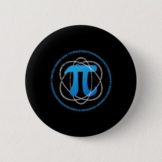 Atom Pi Day Math Science Lover Gift  6 Cm Round Badge (Front)