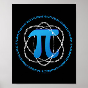 Atom Pi Day Math Science Lover Gift Poster