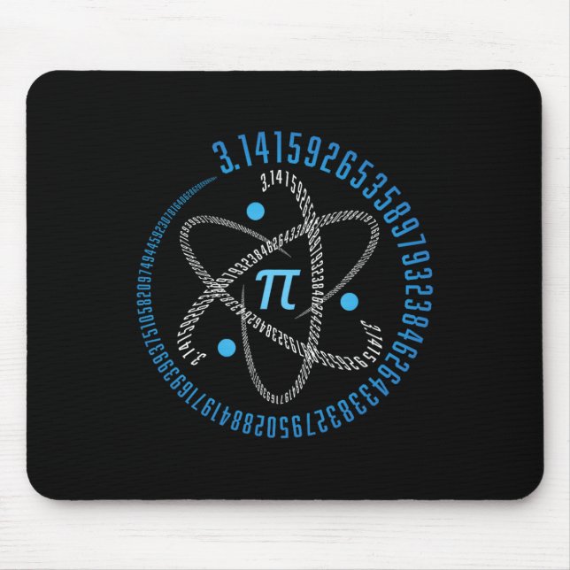 Atom Pi Math Science Stem Gift 3.14 Pi Day  Mouse Pad (Front)