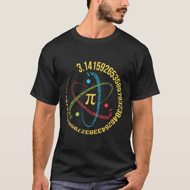 Atom Pi Math Science Stem Gifts 3.14 Pi Day  T-Shirt (Front)